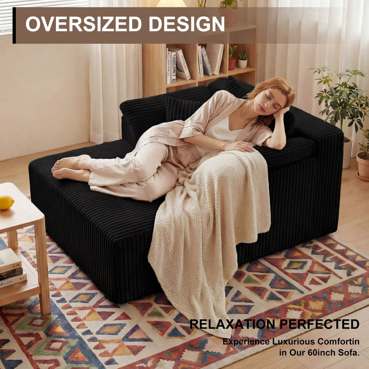 Deep Seat Sleeper Couch for Living Room