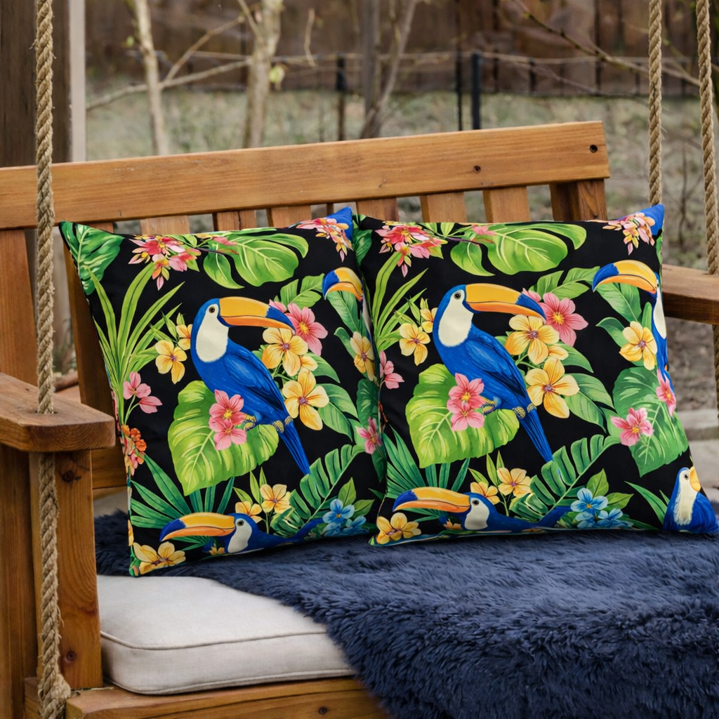 2 Pack Waterproof Outdoor Throw Pillows