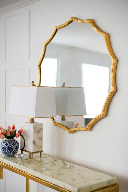 Round Sunburst Wall Mirror