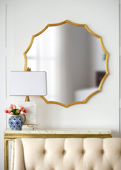 Round Sunburst Wall Mirror
