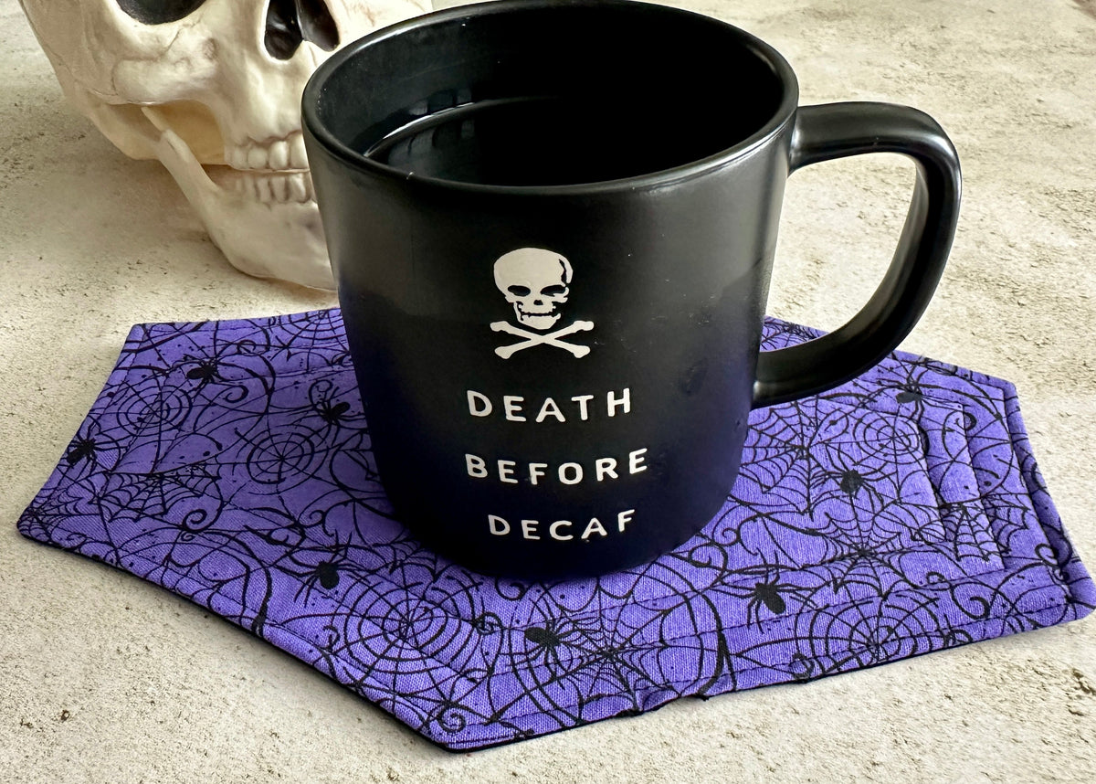 Spiderweb Coffin Mug Rug