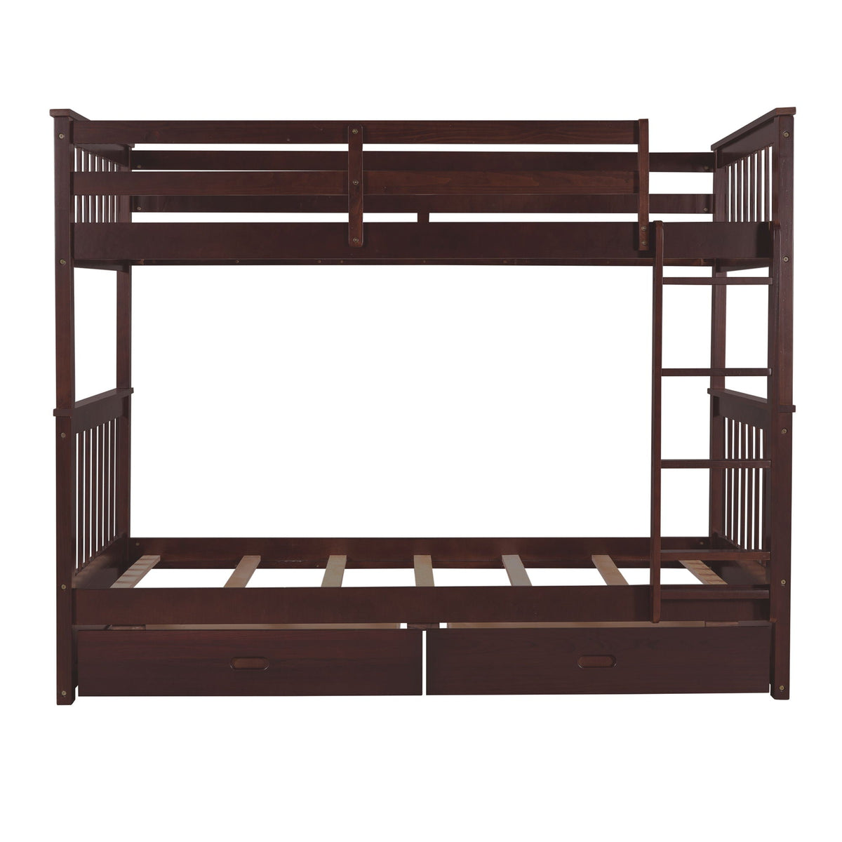 Bunk Bed With Ladders & 2 Storage Drawers