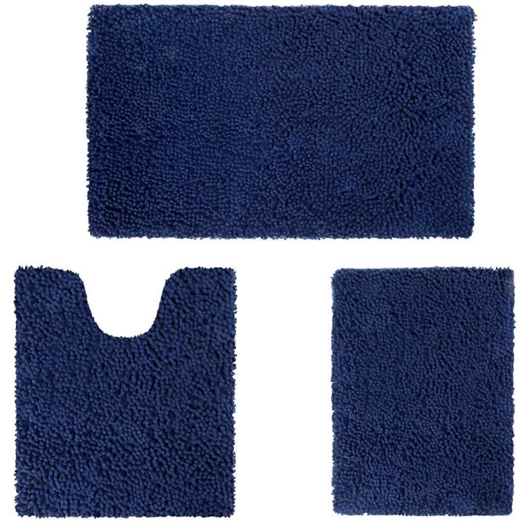 3 Piece Chenille Bathroom Rug Set