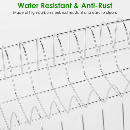 3-Tier Dish Drying Rack with Drain Trays