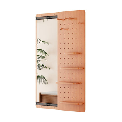 Wall Mounted Full Length Mirror with Shelf