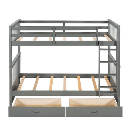 Bunk Bed With Ladders & 2 Storage Drawers