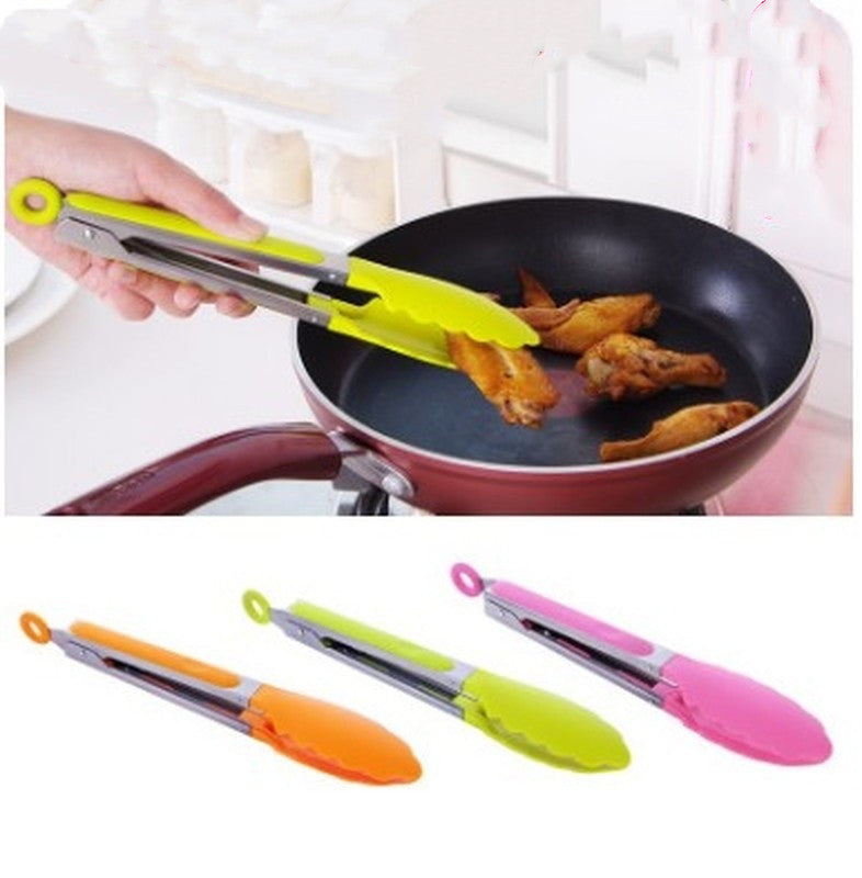 Silicone Kitchen Tongs with Stainless Steel Handle