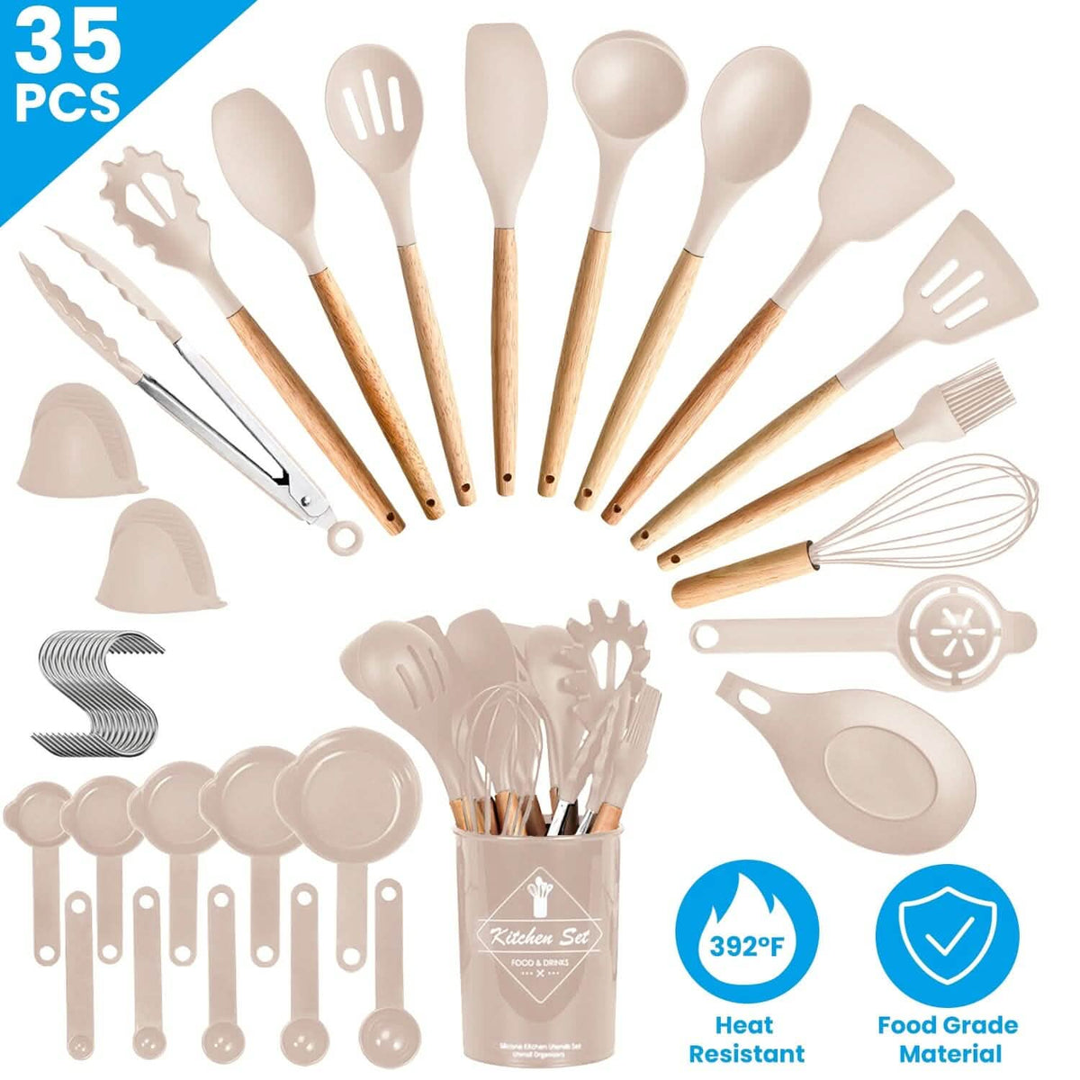 35-Piece Kitchen Cooking Utensils Set