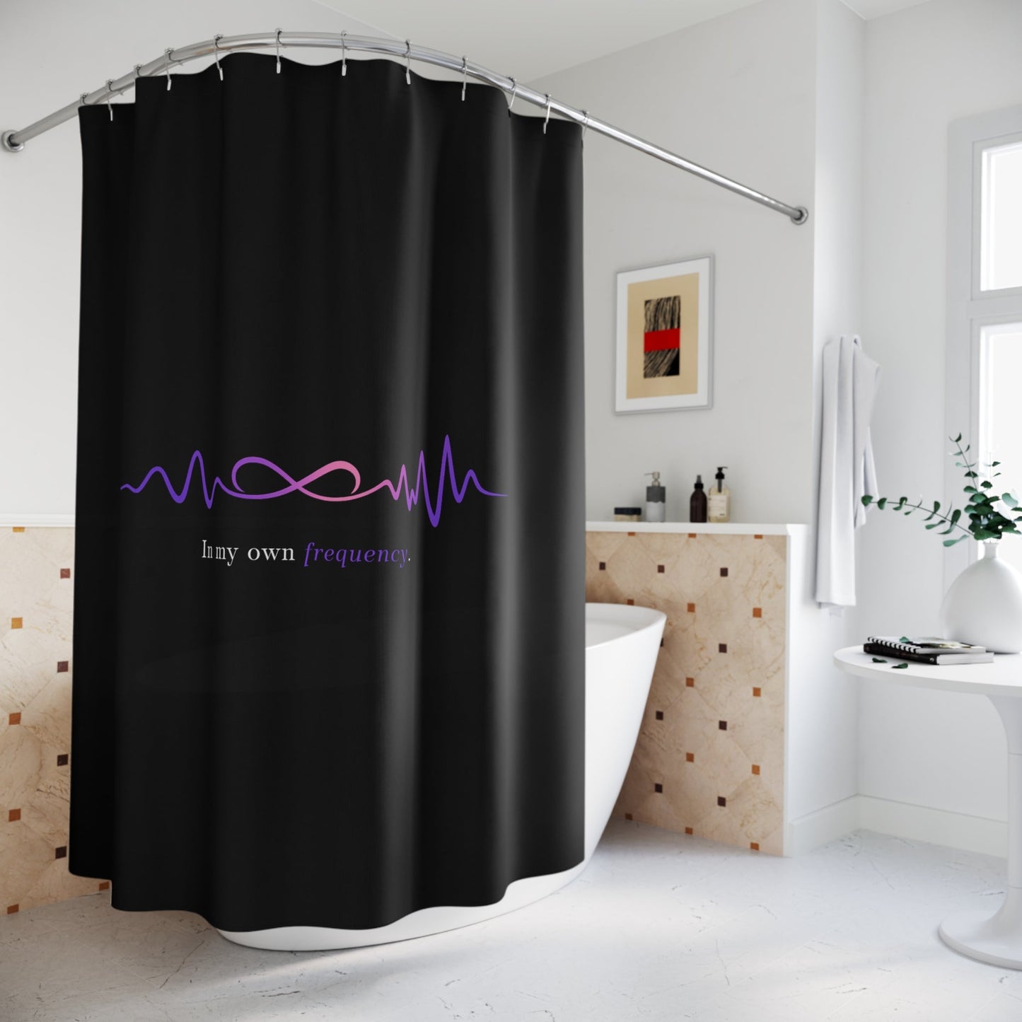 In My Own Frequency Shower Curtain
