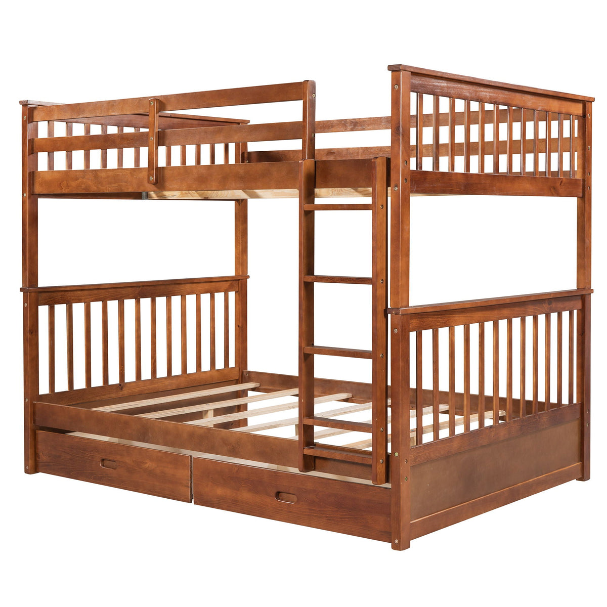 Bunk Bed With Ladders & 2 Storage Drawers