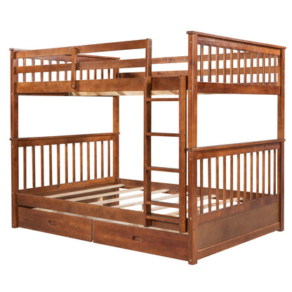 Bunk Bed With Ladders & 2 Storage Drawers
