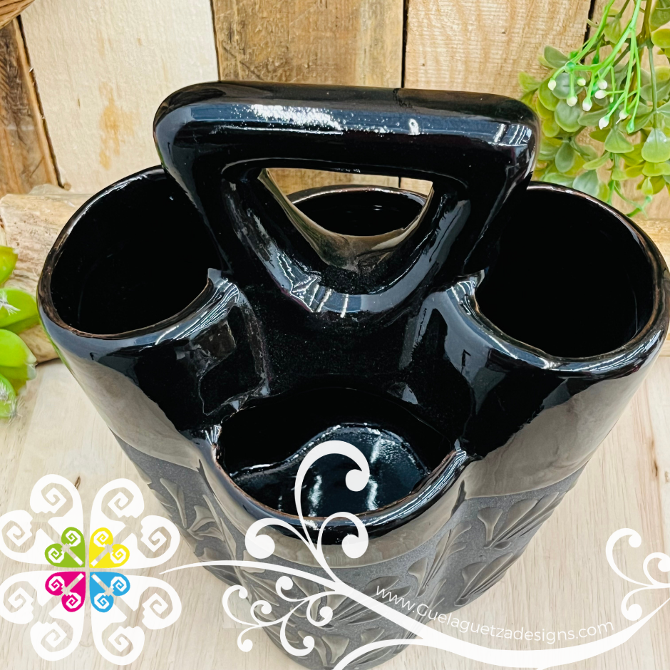 Black Espiga Clay Utensil Holder