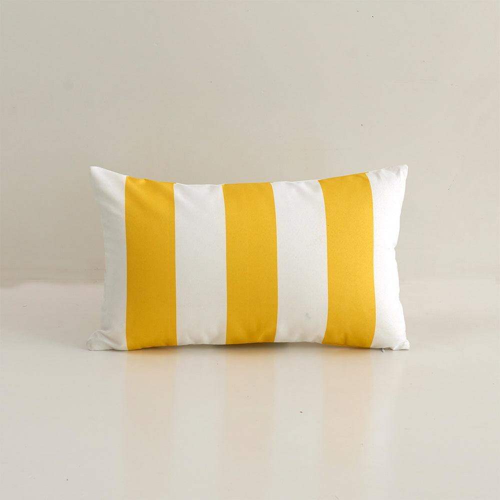 Waterproof Outdoor Striped Throw Pillow with Insert