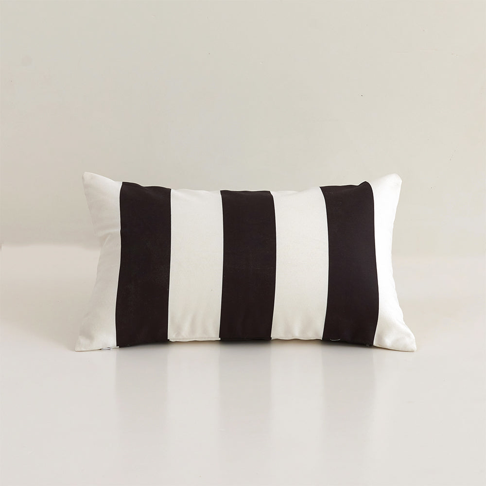 Waterproof Outdoor Striped Throw Pillow with Insert