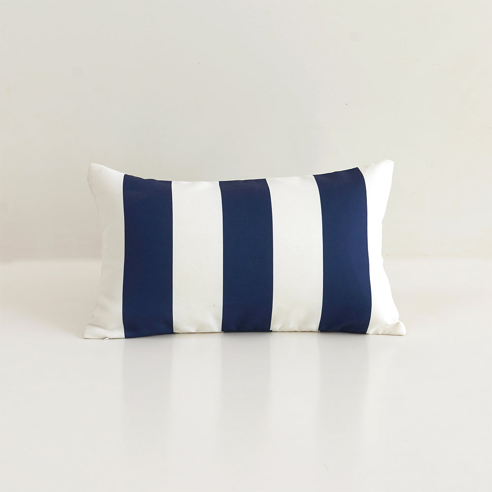 Waterproof Outdoor Striped Throw Pillow with Insert