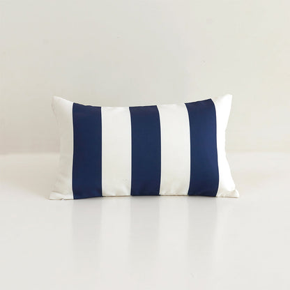 Waterproof Outdoor Striped Throw Pillow with Insert