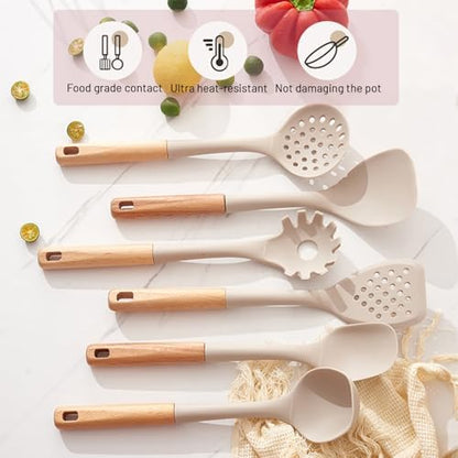 8-Piece Silicone Cooking Utensils Set with Holder