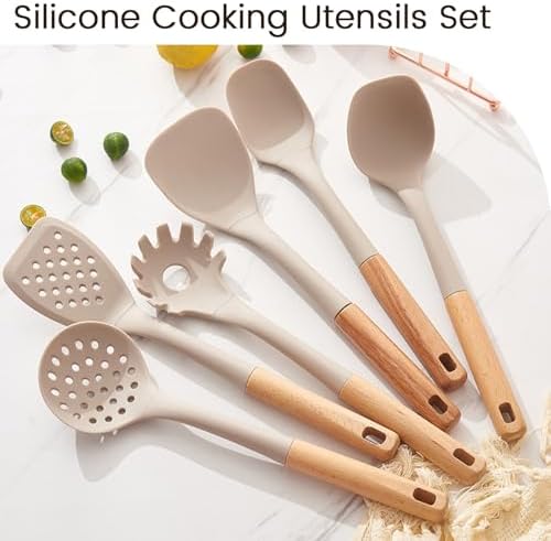 8-Piece Silicone Cooking Utensils Set with Holder