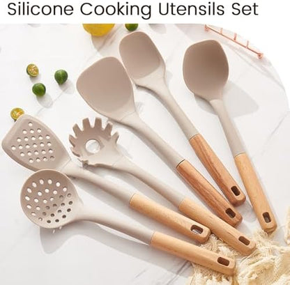 8-Piece Silicone Cooking Utensils Set with Holder