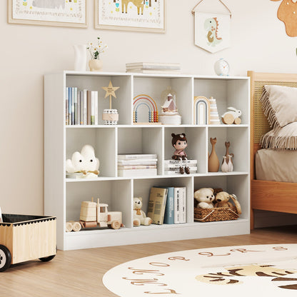 White 41-Inch Wooden Toy Storage Organizer