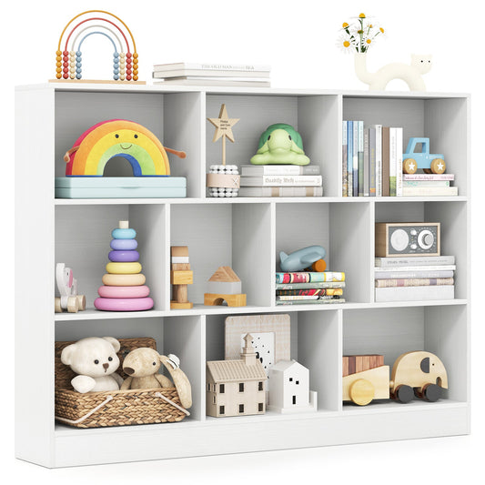 White 41-Inch Wooden Toy Storage Organizer