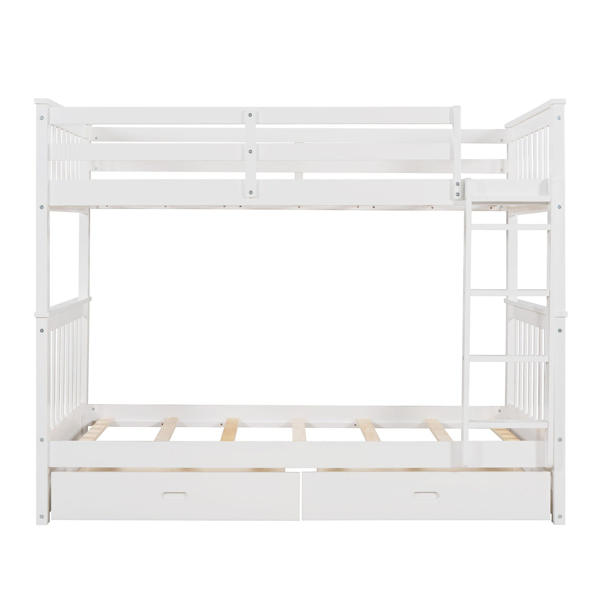 Bunk Bed With Ladders & 2 Storage Drawers