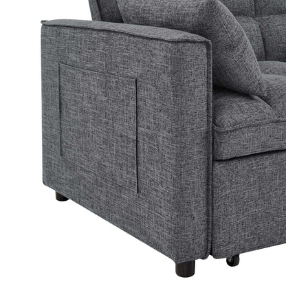 Sienna Tufted Convertible Sleeper Sofa with Chaise