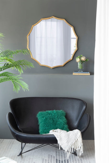 Round Sunburst Wall Mirror