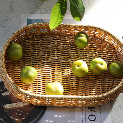 Handwoven Rattan Fruit & Bread Tray