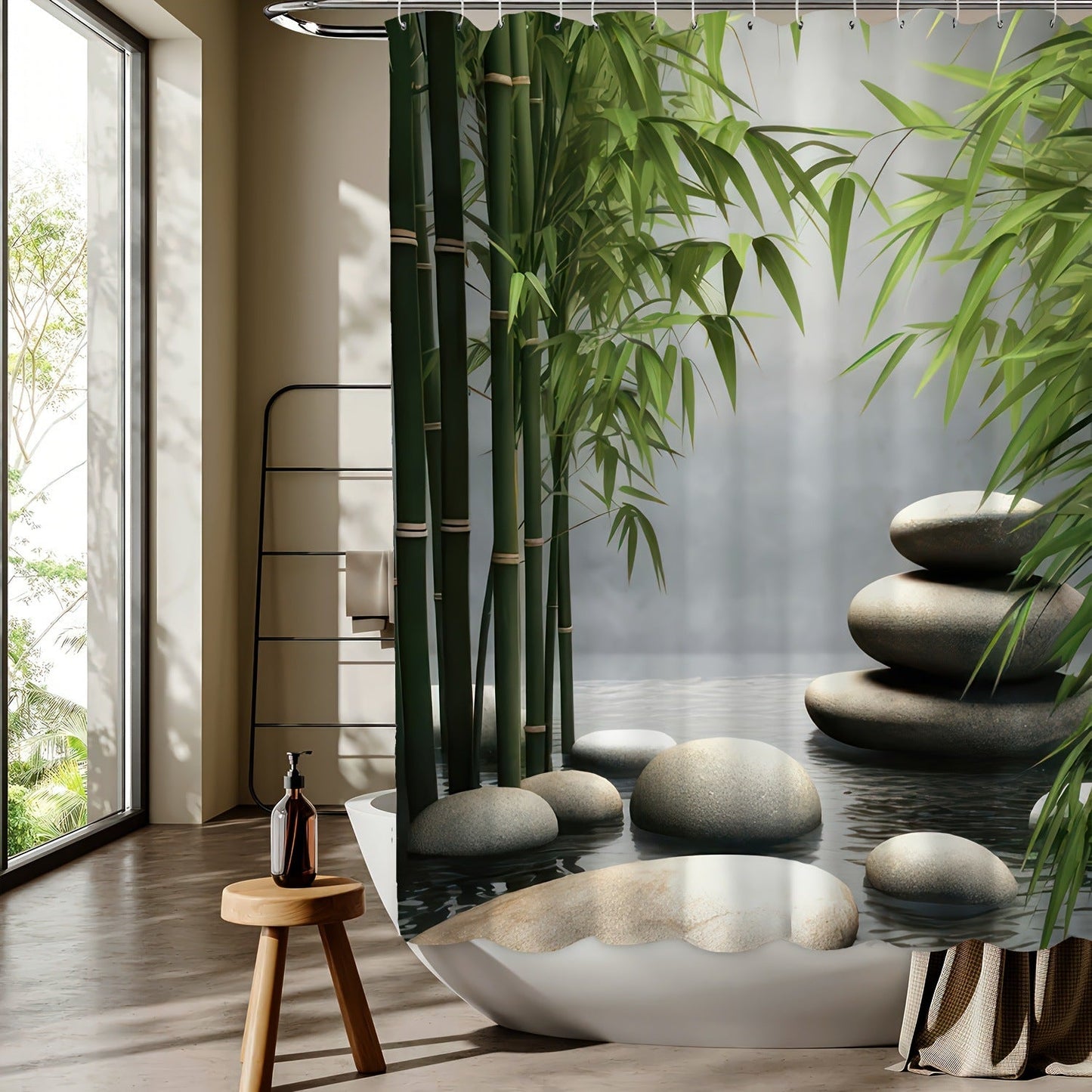 Quiet Bathroom Decorative Partition Curtain