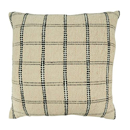 Fennco Styles Stitched Checkered Cotton Throw Pillow