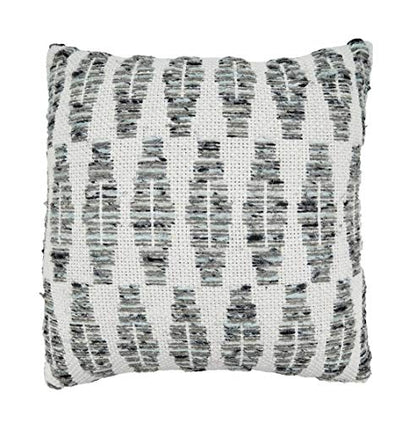 Fennco Styles Grey Diamond Design Cotton Throw Pillow