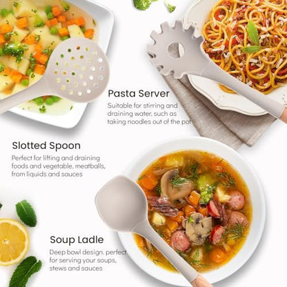8-Piece Silicone Cooking Utensils Set with Holder