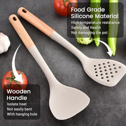 8-Piece Silicone Cooking Utensils Set with Holder