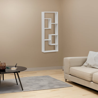 Freestanding Wooden Bookshelf with 5 Storage Cubes