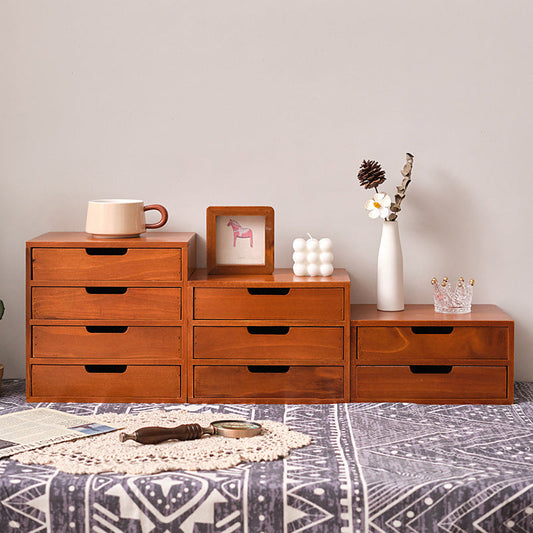 3-Layer Wooden Storage Cabinet & Display Riser