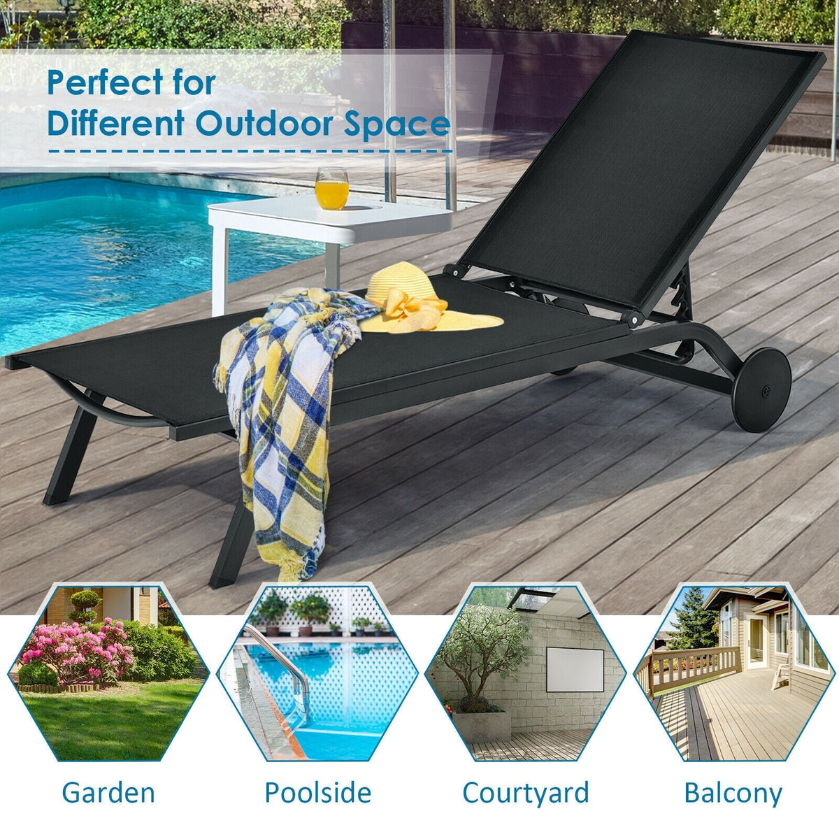 Aluminum Outdoor Patio Lounge Chair