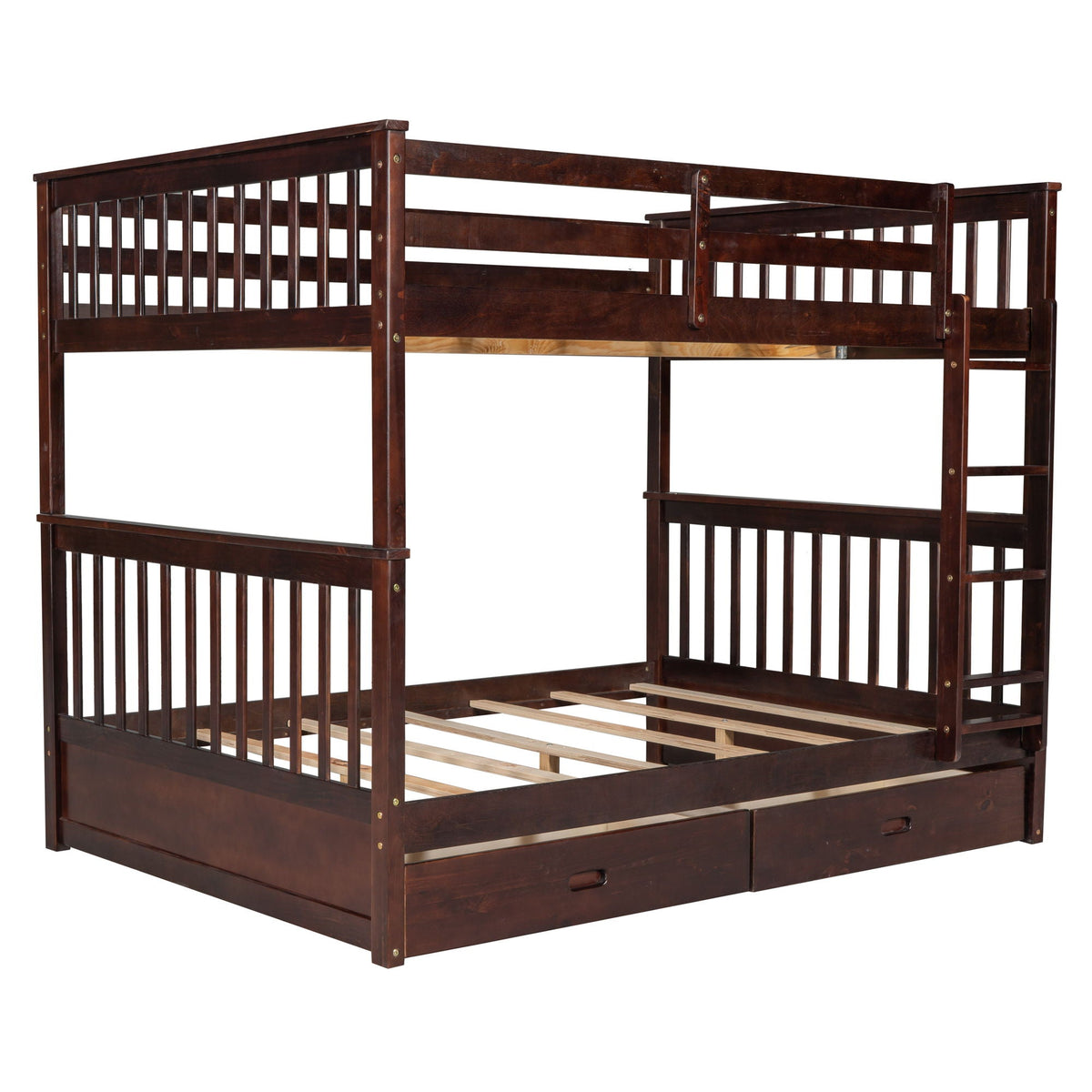 Bunk Bed With Ladders & 2 Storage Drawers
