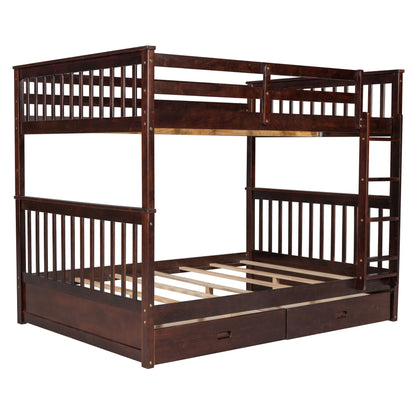 Bunk Bed With Ladders & 2 Storage Drawers