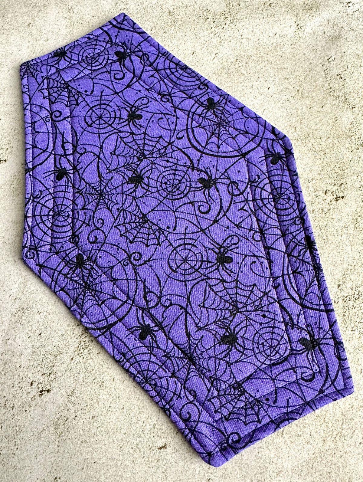 Spiderweb Coffin Mug Rug