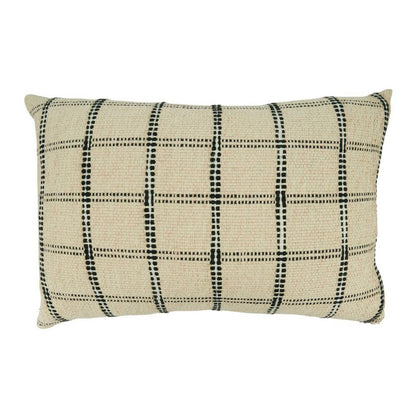 Fennco Styles Stitched Checkered Cotton Throw Pillow