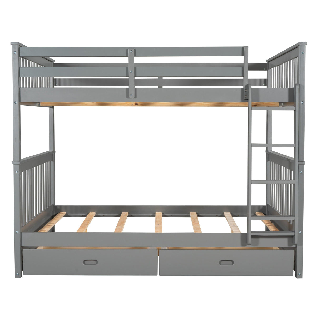 Bunk Bed With Ladders & 2 Storage Drawers
