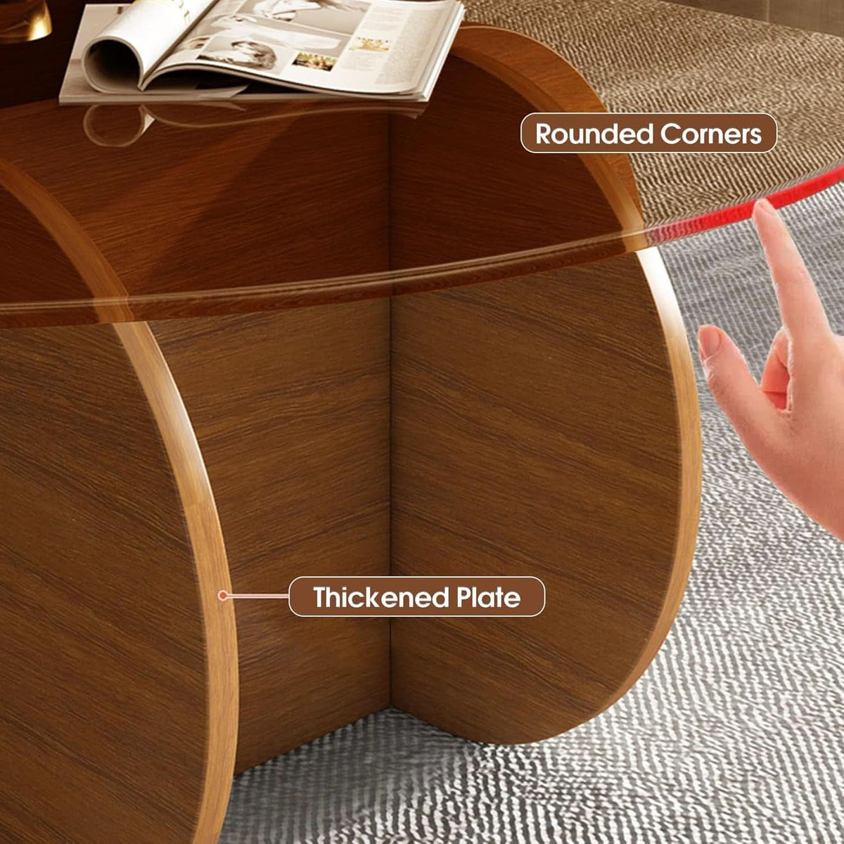 Contemporary Circular Glass Coffee Table
