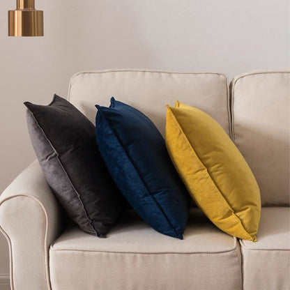 Fancy & Stacy Dark Grey Velvet Throw Pillow