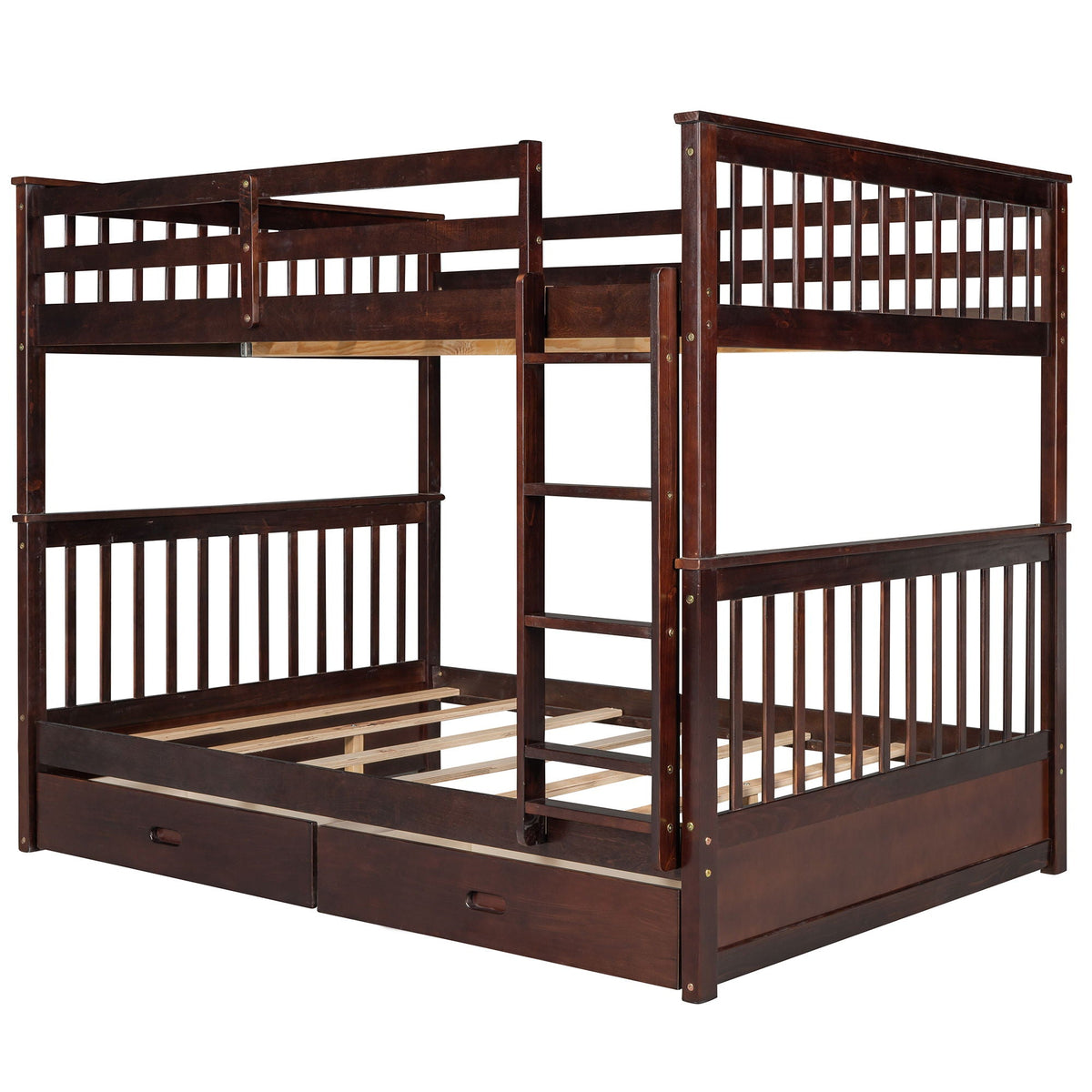Bunk Bed With Ladders & 2 Storage Drawers