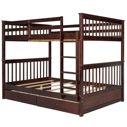 Bunk Bed With Ladders & 2 Storage Drawers