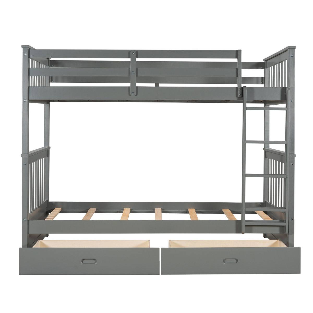 Bunk Bed With Ladders & 2 Storage Drawers