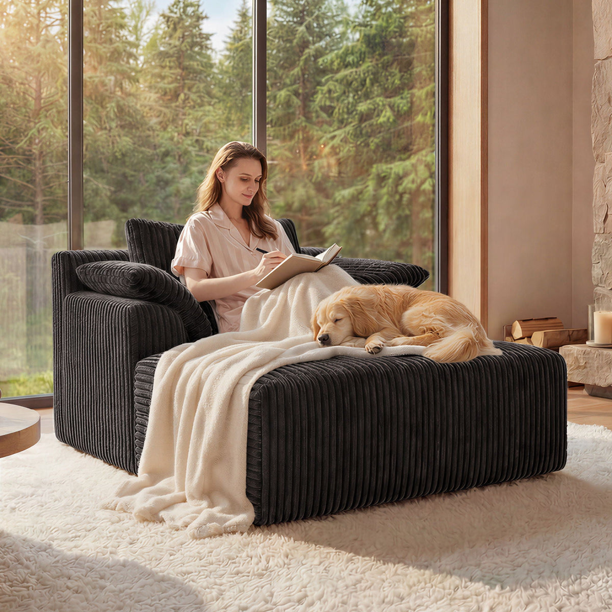 Deep Seat Sleeper Couch for Living Room