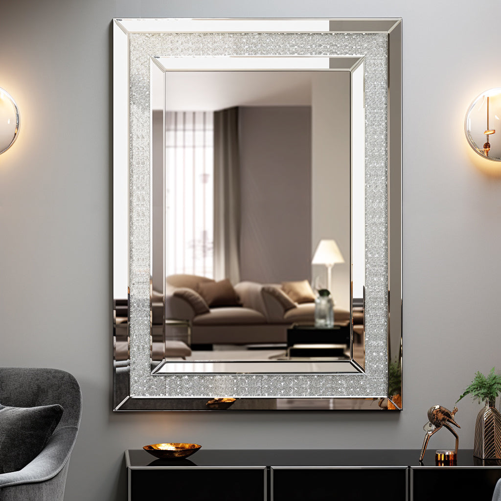 Large Wall-Mounted Decorative Mirror