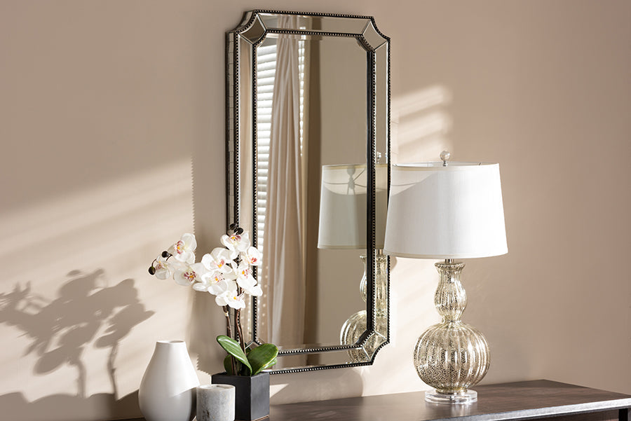 Antique Silver Finished Accent Wall Mirror